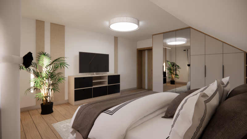 Sypialnia na poddaszu